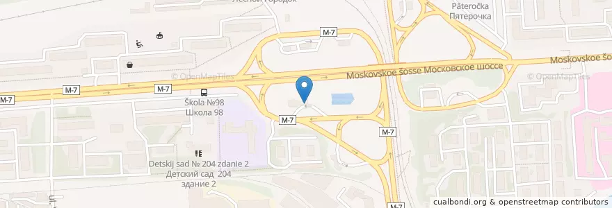 Mapa de ubicacion de Газпромнефть en Rusia, Приволжский Федеральный Округ, Óblast De Nizhni Nóvgorod, Городской Округ Нижний Новгород.