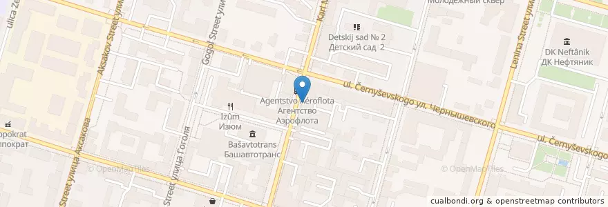 Mapa de ubicacion de BSGV en Россия, Приволжский Федеральный Округ, Башкортостан, Городской Округ Уфа.