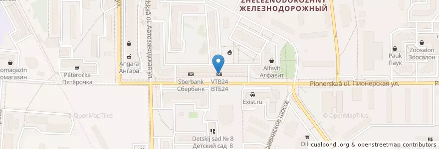 Mapa de ubicacion de VTB en Russia, Central Federal District, Moscow Oblast, Balashikhinsky District.