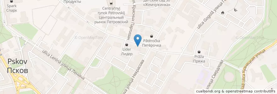 Mapa de ubicacion de Моя Италия en Rusland, Северо-Западный Федеральный Округ, Oblast Pskov, Псковский Район, Городской Округ Псков.