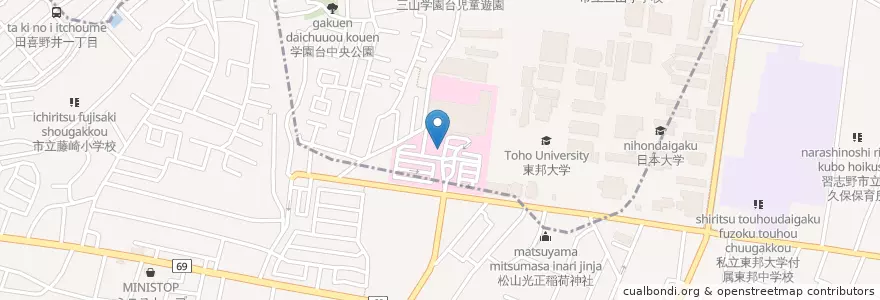Mapa de ubicacion de SaiseiKai en Japan, 千葉県, 船橋市.