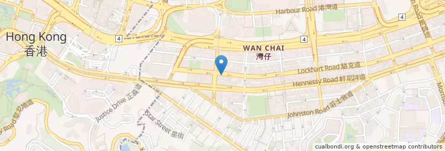 Mapa de ubicacion de The White Stag en چین, گوانگ‌دونگ, هنگ‌کنگ, جزیره هنگ کنگ, 新界 New Territories, 灣仔區 Wan Chai District.