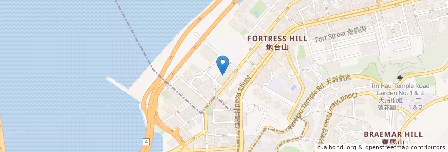 Mapa de ubicacion de Starbucks Coffee en 중국, 광둥성, 홍콩, 홍콩섬, 신제, 東區 Eastern District.