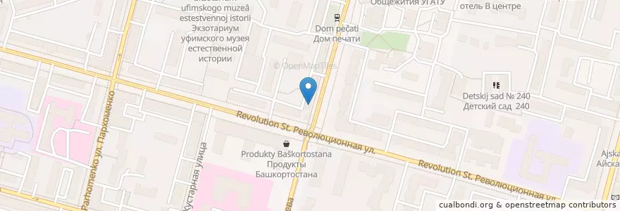 Mapa de ubicacion de Отделение связи №450005 en Russland, Föderationskreis Wolga, Baschkortostan, Городской Округ Уфа.