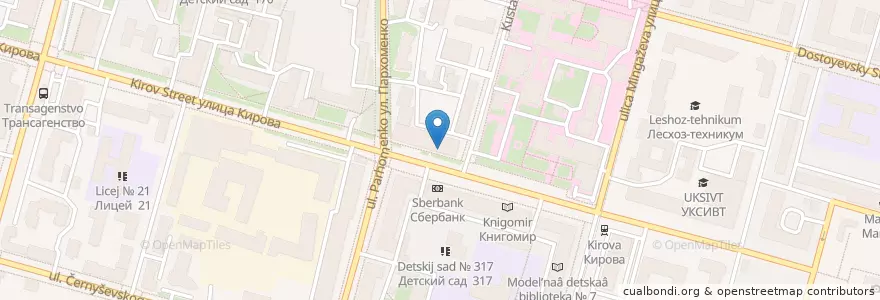 Mapa de ubicacion de Сбербанк en 러시아, Приволжский Федеральный Округ, Башкортостан, Городской Округ Уфа.