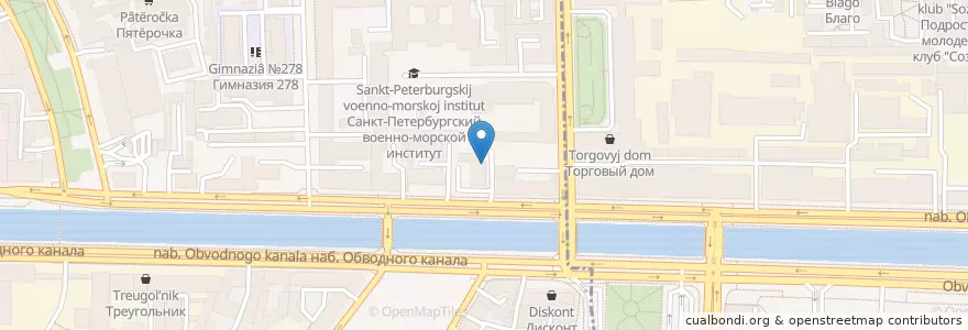 Mapa de ubicacion de Дентист en Rusland, Северо-Западный Федеральный Округ, Oblast Leningrad, Sint-Petersburg, Адмиралтейский Район.