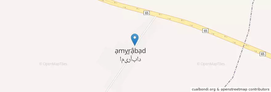 Mapa de ubicacion de امیرآباد en 이란, استان فارس, شهرستان آباده, بخش مرکزی, دهستان سورمق, دهستان بیدک, امیرآباد.