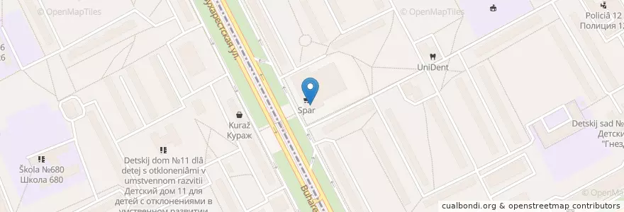 Mapa de ubicacion de Суши бар en Russia, Northwestern Federal District, Leningrad Oblast, Saint Petersburg, Фрунзенский Район, Округ № 72.