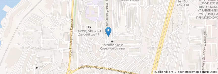 Mapa de ubicacion de Аптечный пункт en Russie, District Fédéral Extrême-Oriental, Kraï Du Primorie, Владивостокский Городской Округ.