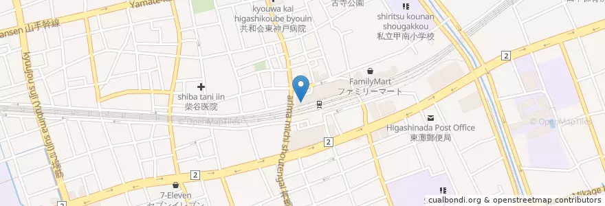 Mapa de ubicacion de スパイシー en ژاپن, 兵庫県, 神戸市, 東灘区.