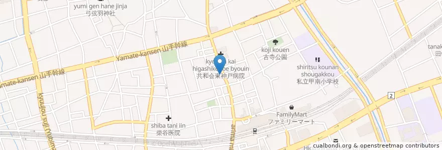 Mapa de ubicacion de オーガニックカフェTOKI en Japon, Préfecture De Hyōgo, 神戸市, 東灘区.