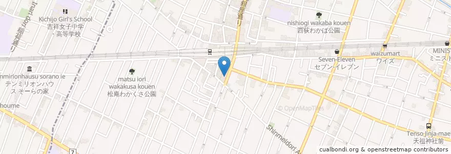 Mapa de ubicacion de ドトールコーヒーショップ en Japan, 東京都, 杉並区.
