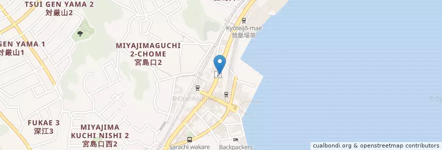 Mapa de ubicacion de 廿日市警察署宮島口交番 en 日本, 広島県, 廿日市市.