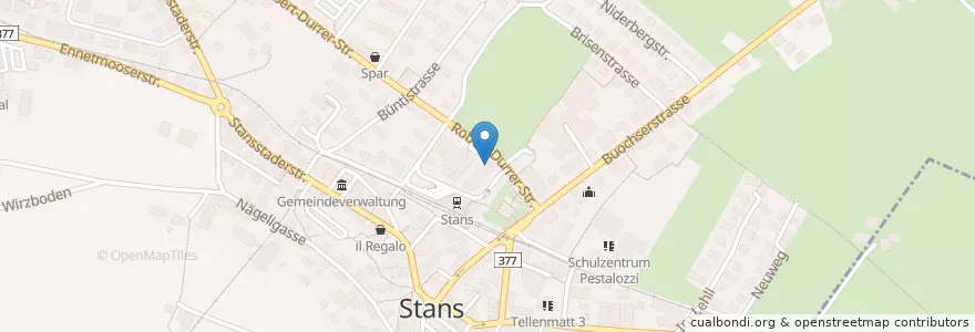 Mapa de ubicacion de Poststelle 6370 Stans en Швейцария, Нидвальден, Stans.