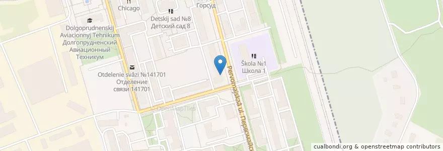 Mapa de ubicacion de Эстет Дент en Rusia, Distrito Federal Central, Óblast De Moscú, Городской Округ Долгопрудный.