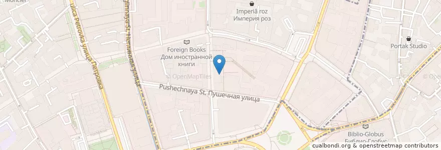 Mapa de ubicacion de Koukoushka en Russia, Central Federal District, Moscow, Central Administrative Okrug, Tverskoy District.