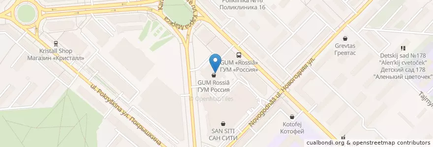 Mapa de ubicacion de Номос-Банк en روسيا, Сибирский Федеральный Округ, نوفوسيبيرسك أوبلاست, Городской Округ Новосибирск.