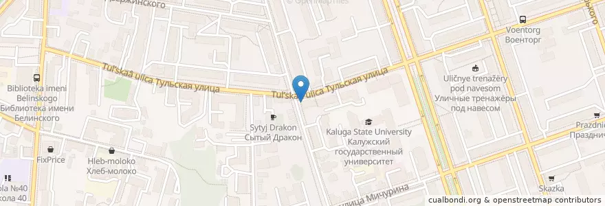 Mapa de ubicacion de ВТБ en روسیه, Центральный Федеральный Округ, Калужская Область, Городской Округ Калуга.