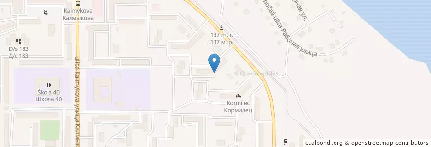 Mapa de ubicacion de ЗАГС Орджоникидзевского района en Russie, District Fédéral De L'Oural, Oblast De Tcheliabinsk, Магнитогорский Городской Округ.