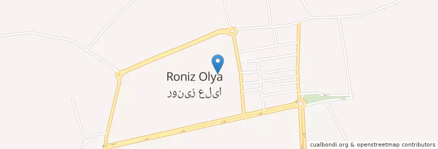 Mapa de ubicacion de رونیز en Iran, استان فارس, شهرستان استهبان, بخش رونیز, دهستان رونیز, رونیز.