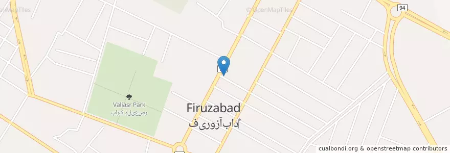Mapa de ubicacion de فیروزآباد en Иран, Фарс, شهرستان فیروزآباد, بخش مرکزی, دهستان احمدآباد, فیروزآباد.