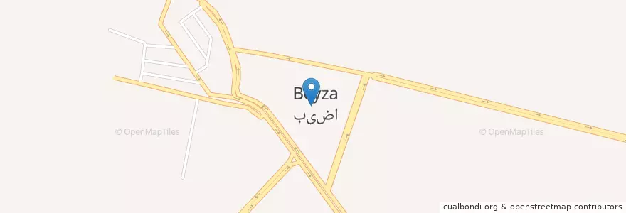 Mapa de ubicacion de بیضا en ایران, استان فارس, شهرستان بیضا, بخش مرکزی, بیضا, دهستان بیضا.