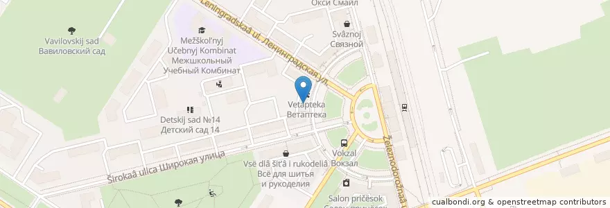 Mapa de ubicacion de На Широкой en Russia, Северо-Западный Федеральный Округ, Oblast' Di Leningrado, San Pietroburgo, Пушкинский Район, Пушкин.