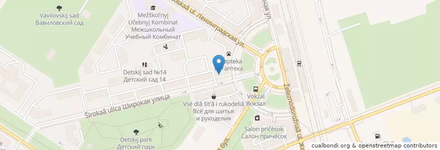 Mapa de ubicacion de Флора en Russie, District Fédéral Du Nord-Ouest, Oblast De Léningrad, Saint-Pétersbourg, Пушкинский Район, Пушкин.