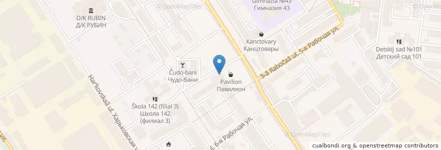 Mapa de ubicacion de Омск 644041 en ロシア, シベリア連邦管区, オムスク州, オムスク地区, オムスク管区.