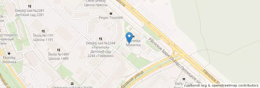 Mapa de ubicacion de Кабоб en Russie, District Fédéral Central, Moscou, Северо-Западный Административный Округ, Район Митино.