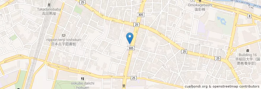 Mapa de ubicacion de らーめん山小屋 en Japonya, 東京都, 新宿区.
