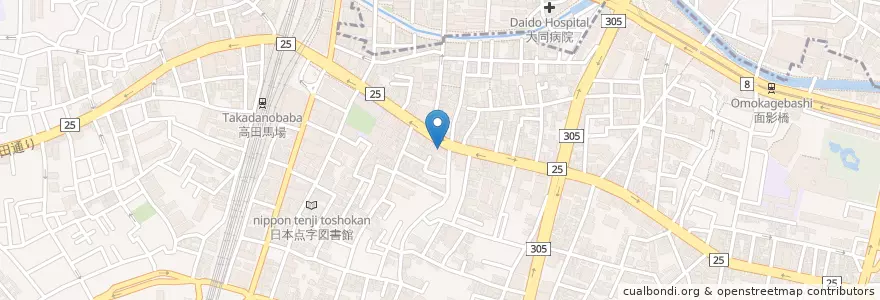 Mapa de ubicacion de 食事処 一膳 en ژاپن, 東京都, 新宿区.