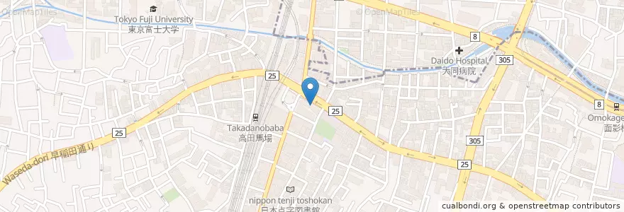 Mapa de ubicacion de 吉野家 en ژاپن, 東京都, 新宿区.