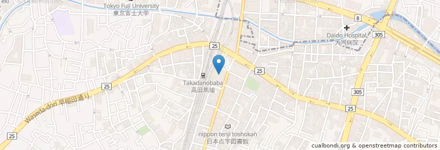 Mapa de ubicacion de ももちゃんナーサリー en Japonya, 東京都, 新宿区.