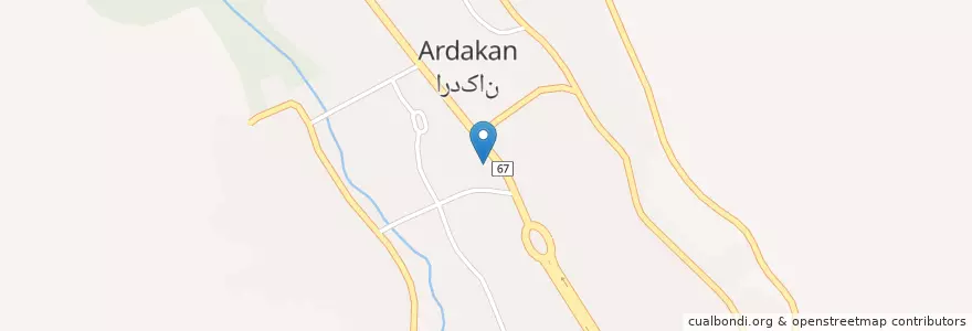 Mapa de ubicacion de اردکان en 이란, استان فارس, شهرستان سپیدان, بخش مرکزی, دهستان خفری, اردکان.