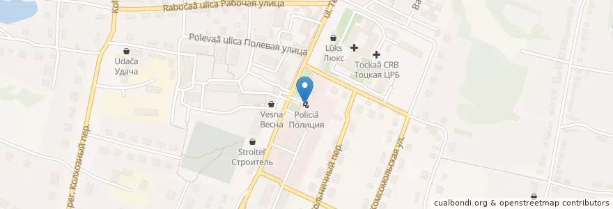 Mapa de ubicacion de Полиция en Rusya Federasyonu, Приволжский Федеральный Округ, Оренбургская Область, Тоцкий Район, Тоцкий Сельсовет.