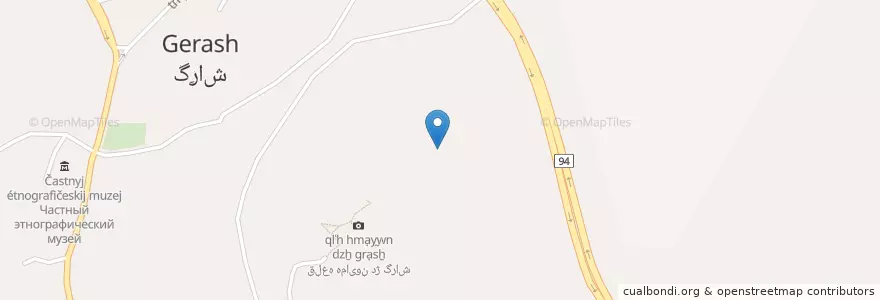 Mapa de ubicacion de گراش en 伊朗, استان فارس, شهرستان گراش, بخش مرکزی, دهستان فداغ, گراش, گراش.
