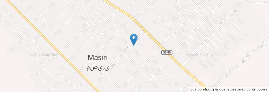 Mapa de ubicacion de Masiri en Iran, Fars Province, Rostam County, بخش مرکزی, Masiri, دهستان رستم یک.
