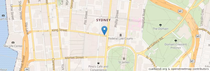 Mapa de ubicacion de Deli Choice en Austrália, Nova Gales Do Sul, Council Of The City Of Sydney, Sydney.