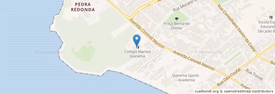 Mapa de ubicacion de Colégio Marista Ipanema en Brasil, Región Sur, Río Grande Del Sur, Región Metropolitana De Porto Alegre, Região Geográfica Intermediária De Porto Alegre, Região Geográfica Imediata De Porto Alegre, Porto Alegre.