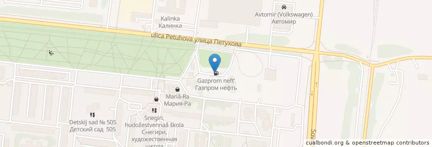 Mapa de ubicacion de Газпромнефть en روسيا, Сибирский Федеральный Округ, نوفوسيبيرسك أوبلاست, Городской Округ Новосибирск.