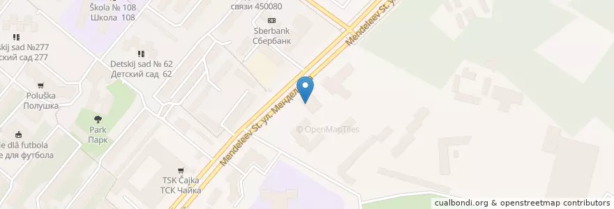 Mapa de ubicacion de Лесное en Rusland, Приволжский Федеральный Округ, Basjkirostan, Городской Округ Уфа.