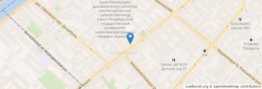 Mapa de ubicacion de Mama Roma en Russie, District Fédéral Du Nord-Ouest, Oblast De Léningrad, Saint-Pétersbourg, Центральный Район, Владимирский Округ.