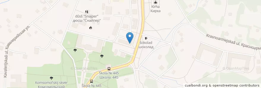 Mapa de ubicacion de Детская библиотека en Russland, Föderationskreis Nordwest, Oblast Leningrad, Sankt Petersburg, Rajon Kurort, Зеленогорск.
