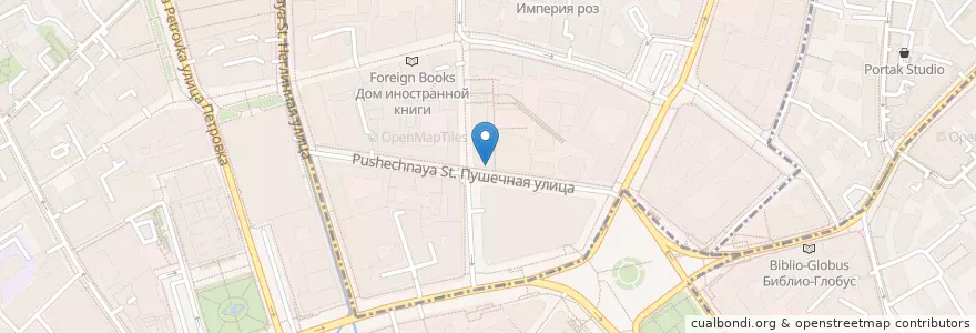 Mapa de ubicacion de Кофемания en Russia, Distretto Federale Centrale, Москва, Центральный Административный Округ, Тверской Район.