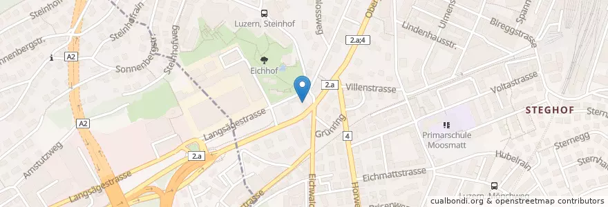 Mapa de ubicacion de Wirtshaus zum Eichhof en Suíça, Luzern, Luzern.