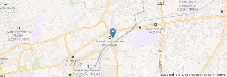 Mapa de ubicacion de 佼成図書館 en 日本, 东京都/東京都, 中野区.