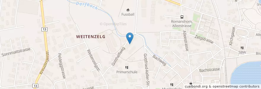 Mapa de ubicacion de Sekundarschule Weitenzelg en 스위스, Thurgau, Bezirk Arbon, Romanshorn.
