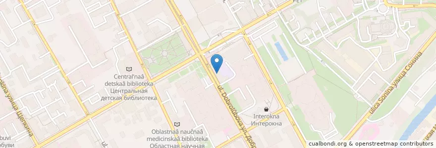 Mapa de ubicacion de Детская школа искусств №4 en Rusland, Centraal Federaal District, Oblast Koersk, Курский Район, Городской Округ Курск.