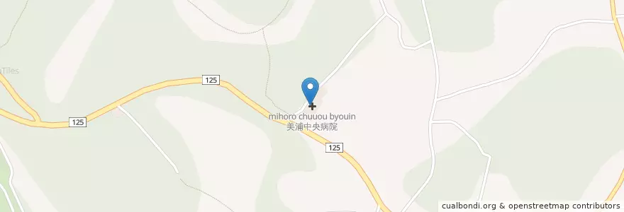 Mapa de ubicacion de 美浦中央病院 en 일본, 이바라키현, 稲敷郡, 美浦村.